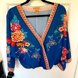 Tropical Wrap top w/ clasp